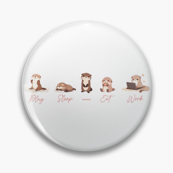 Item preview, Eat Sleep Otter Repeat designed and sold by unsungshop.