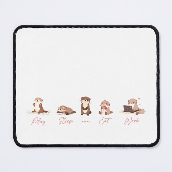 Item preview, Eat Sleep Otter Repeat designed and sold by unsungshop.