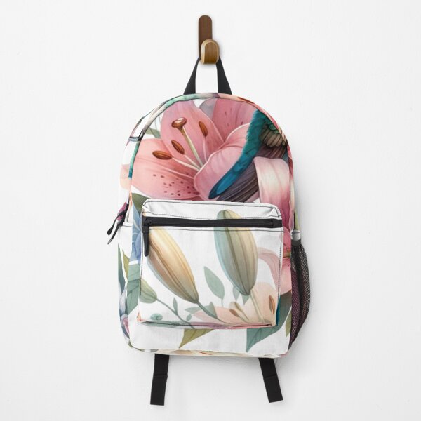 Item preview, Hummingbird amidst a bouquet of lilies designed and sold by KandaShopTH.