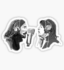 Paul and George Singing Sticker