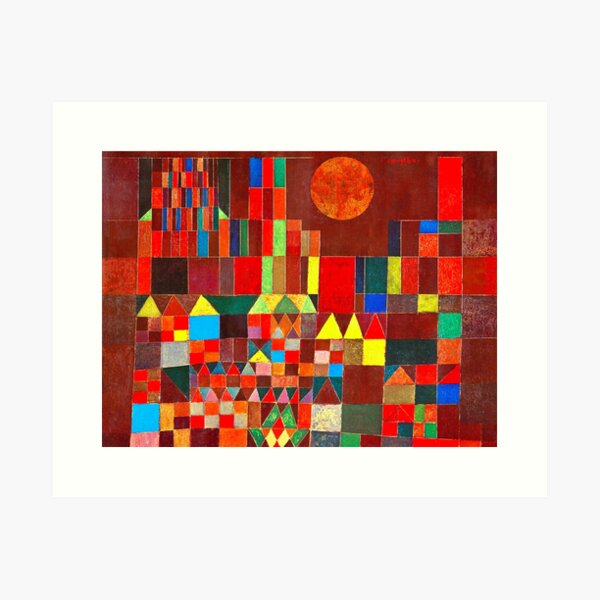 Aperçu de l'œuvre HAUTE DÉFINITION. Château et Soleil, de Paul Klee créée et vendue par MINDTHECHERRY.