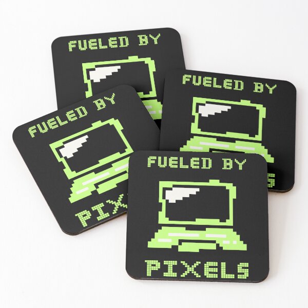 Item preview,  Fueled By Pixels Funny Pcor computer Gamers Lovers  designed and sold by MotivaChic.