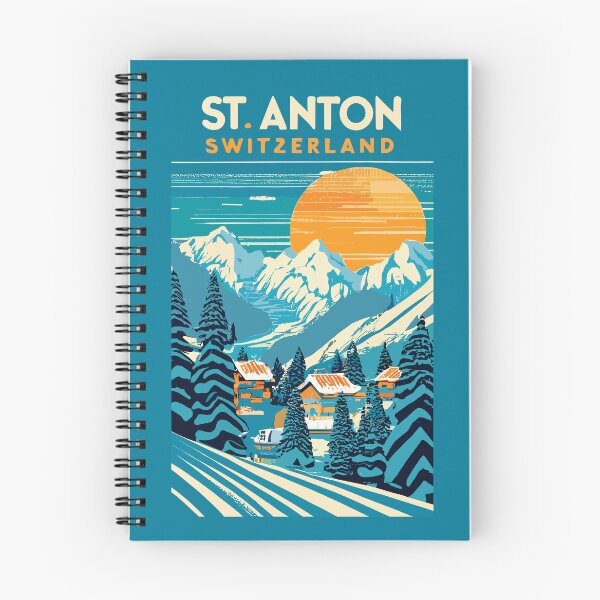 Item preview, A Vintage Travel Art of St Anton - Switzerland  designed and sold by GoodOldVintage.