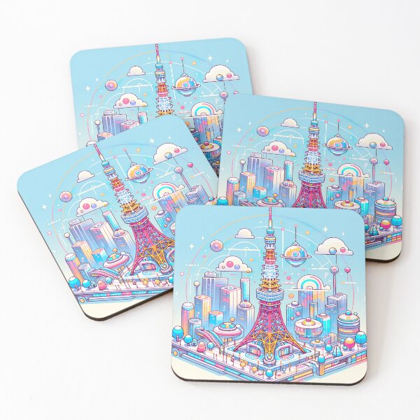 Item preview, Tokyo Tower Kawaii designed and sold by unrealartwork.