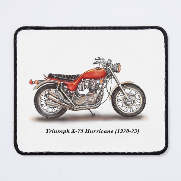 Item preview, Drawing of Vintage Classic Motorbike X-75 Hurricane designed and sold by GaalArt.