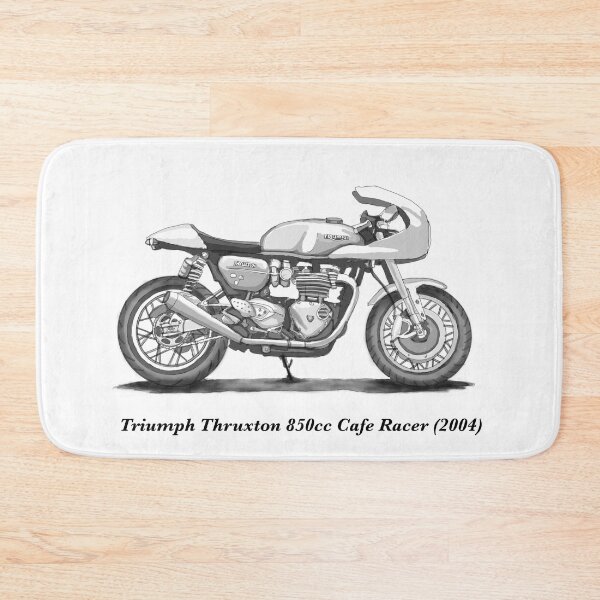 Item preview, Drawing of Vintage Classic Motorbike Thruxton Cafe Racer designed and sold by GaalArt.