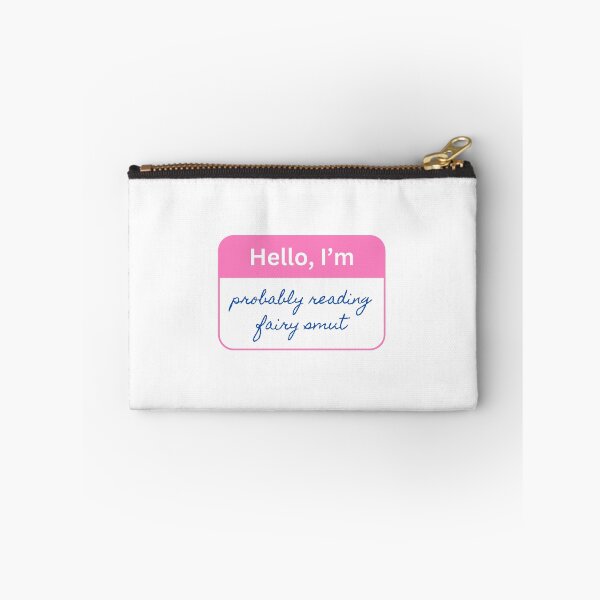 Item preview, Hello I'm probably reading fairy smut name tag pink designed and sold by AMakes.