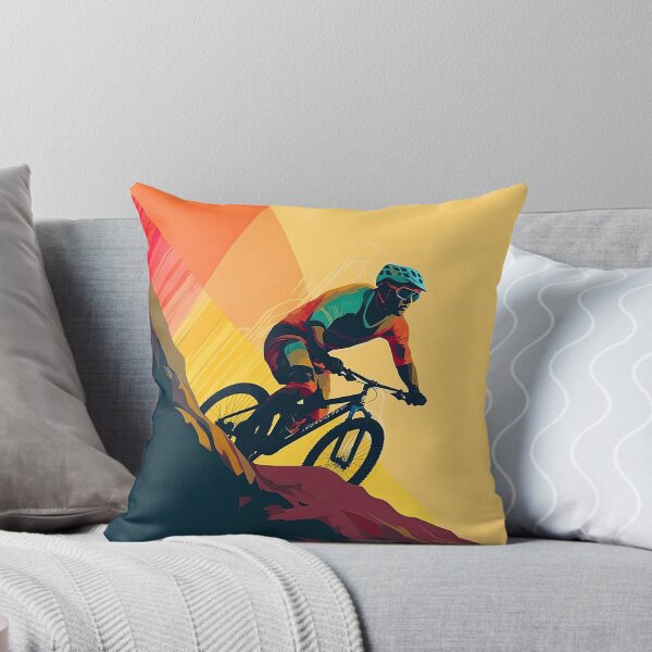 Artikelvorschau, Bunter Mountainbiker im Sonnenuntergang entworfen und verkauft von WallGemsArt.