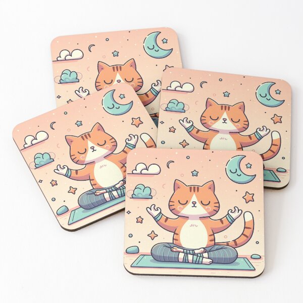 Item preview, yoga cat designed and sold by Greydate.