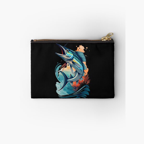 Item preview, Marlin leaping above ocean waves designed and sold by Ann Miu Deluxe.