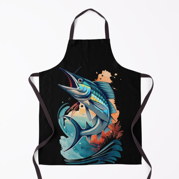 Item preview, Marlin leaping above ocean waves designed and sold by Ann Miu Deluxe.