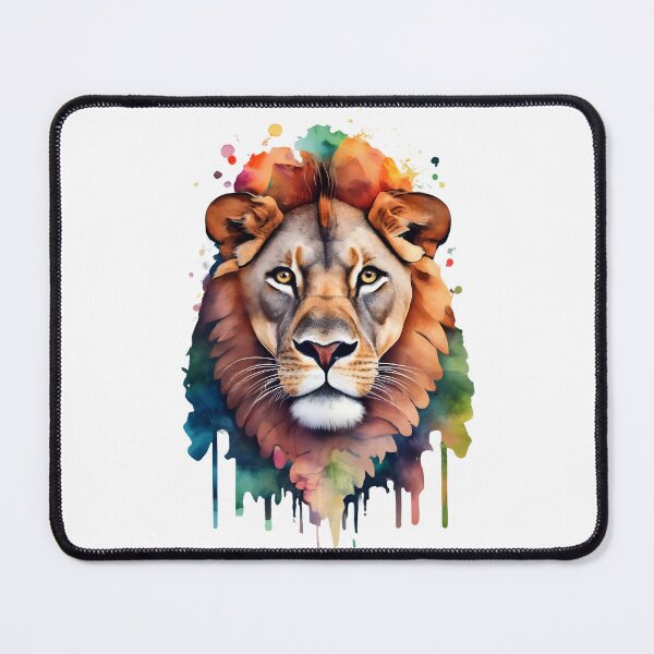 Item preview, Noble king of the savannah Lion's head in watercolor designed and sold by Ann Miu Deluxe.
