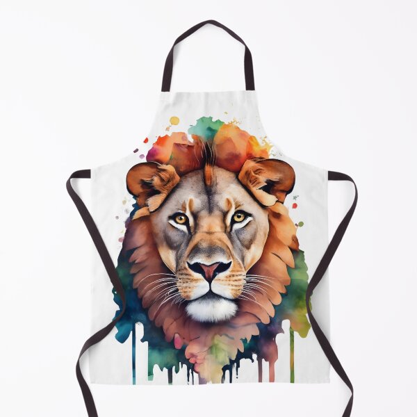 Item preview, Noble king of the savannah Lion's head in watercolor designed and sold by Ann Miu Deluxe.