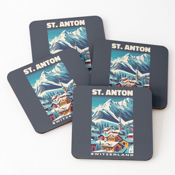 Item preview, A Vintage Travel Art of St Anton - Switzerland  designed and sold by GoodOldVintage.