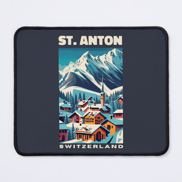 Item preview, A Vintage Travel Art of St Anton - Switzerland  designed and sold by GoodOldVintage.