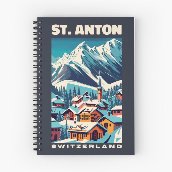 Item preview, A Vintage Travel Art of St Anton - Switzerland  designed and sold by GoodOldVintage.