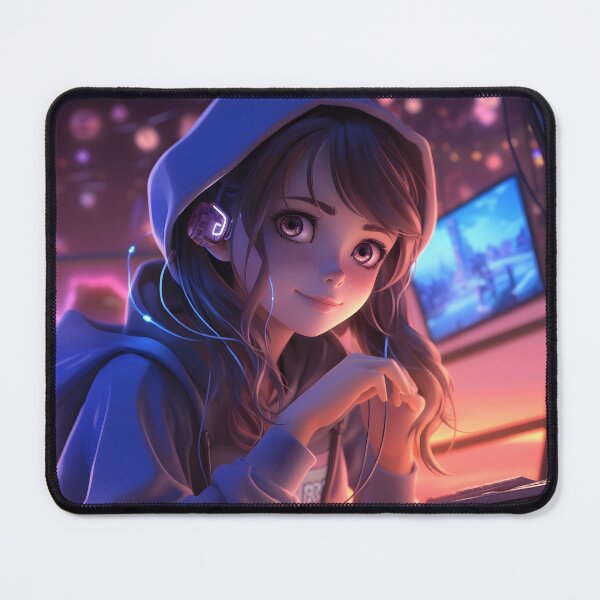Item preview, Very Cute Streamer Gamer Anime Girl AI Artwork designed and sold by FRTcreative.