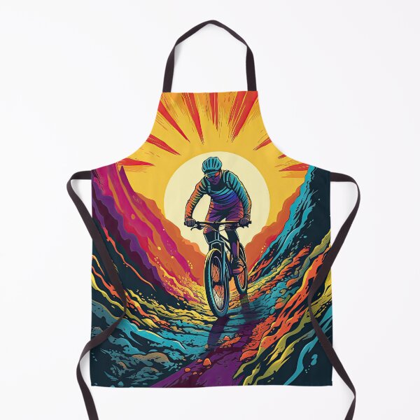 Item preview, Mountain bikers in the sunset designed and sold by WallGemsArt.