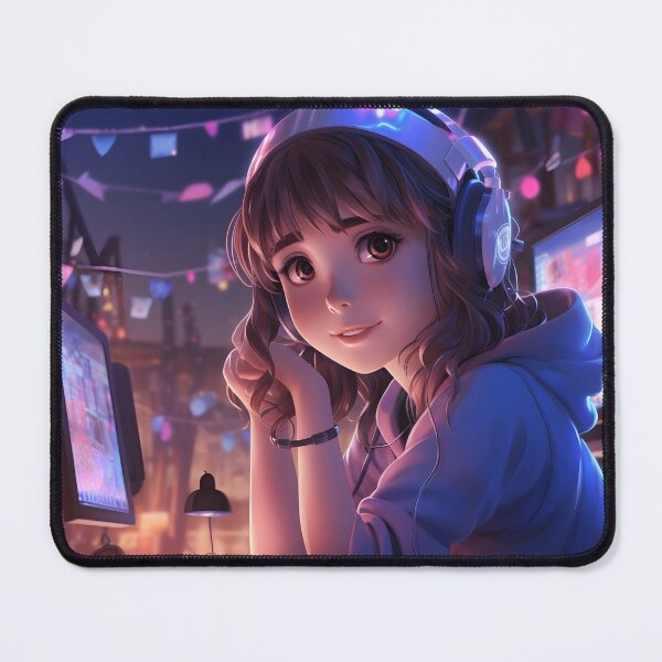 Item preview, Very Cute Streamer Gamer Anime Girl AI Artwork designed and sold by FRTcreative.
