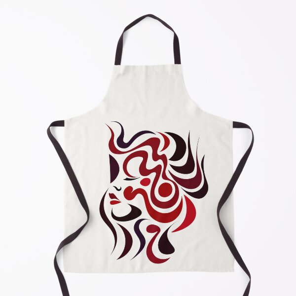 Item preview, female abstract face in red the mystic muse designed and sold by birasart.
