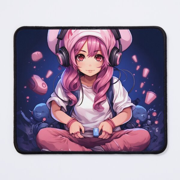 Item preview, Very Cute Streamer Gamer Anime Girl AI Artwork designed and sold by FRTcreative.