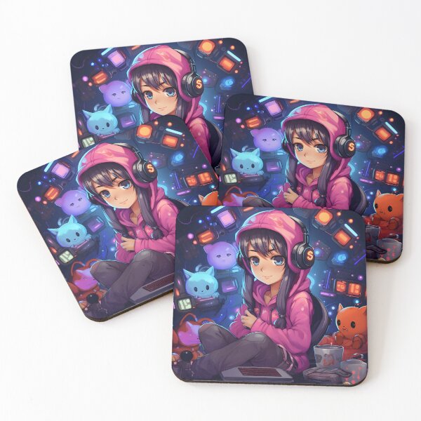 Item preview, Very Cute Streamer Gamer Anime Girl AI Artwork designed and sold by FRTcreative.