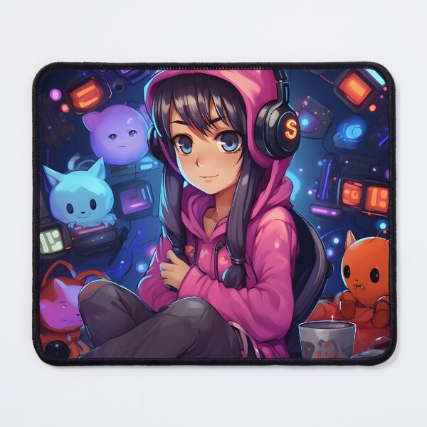Item preview, Very Cute Streamer Gamer Anime Girl AI Artwork designed and sold by FRTcreative.