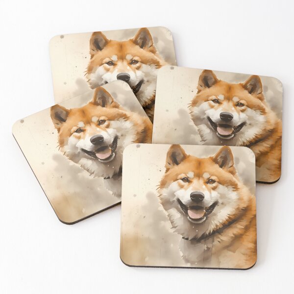 Artikelvorschau, Süßer japanischer Akita-Inu-Hund in der Malerei entworfen und verkauft von NBSStore.