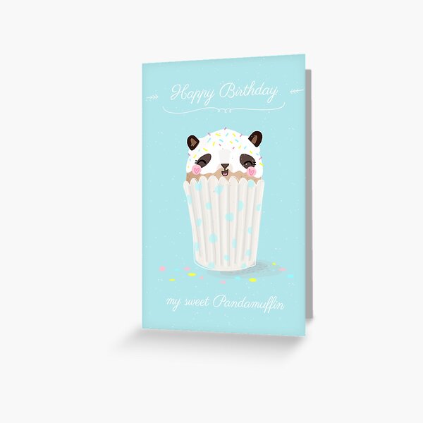 sweet pandamuffin - Happy Birthday Card Grußkarte