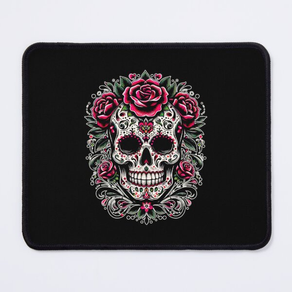Item preview, Dia de la Muerte Skull. White outline designed and sold by reimaige.