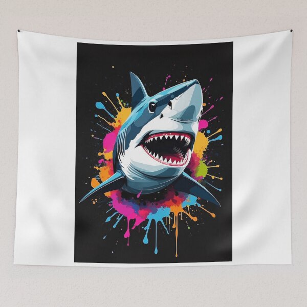 Item preview, Shark Geometric Graffiti Style designed and sold by NeilODonnell.