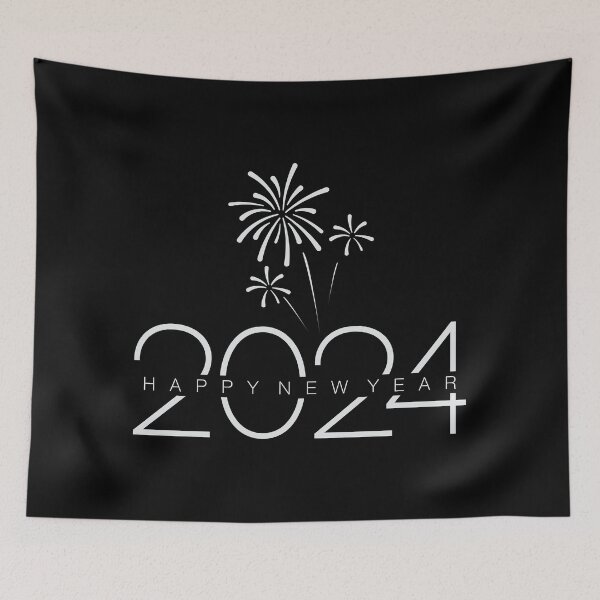 Item preview, 2024 Happy New Year Celebration Typography Design - Festive Holiday Art designed and sold by Gayan-Art.