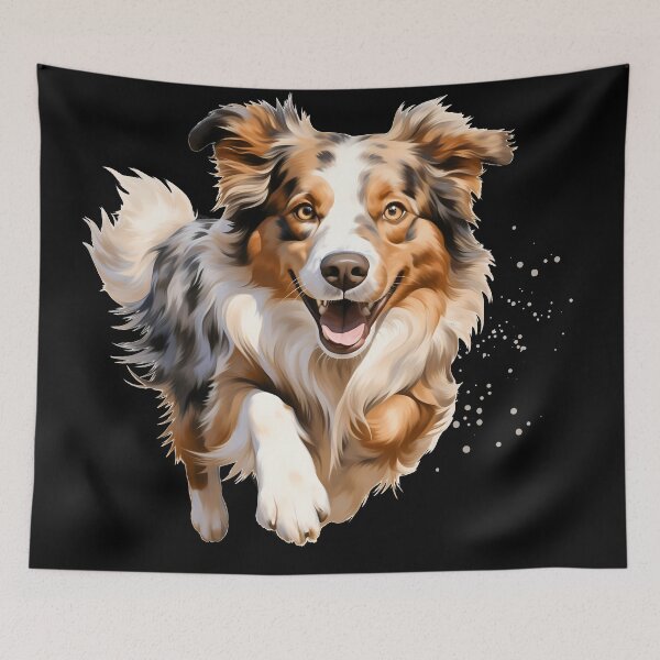 Item preview, Copy of Cute australian shepherd dog breed running illustration designed and sold by NBSStore.