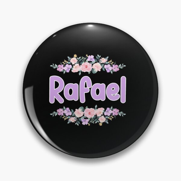 Item preview, Purple Flower Rafael Name Label (Black) designed and sold by NormadWorld.