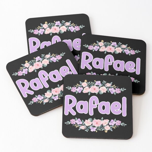 Item preview, Purple Flower Rafael Name Label (Black) designed and sold by NormadWorld.