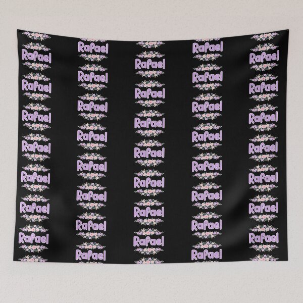 Item preview, Purple Flower Rafael Name Label (Black) designed and sold by NormadWorld.