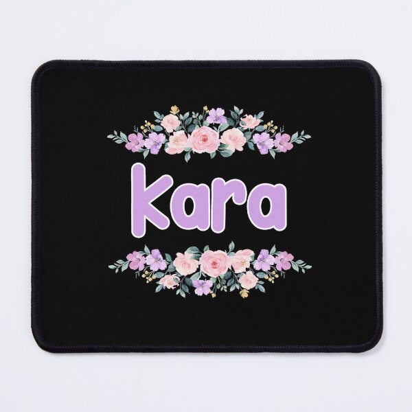 Item preview, Purple Flower Kara Name Label (Black) designed and sold by NormadWorld.
