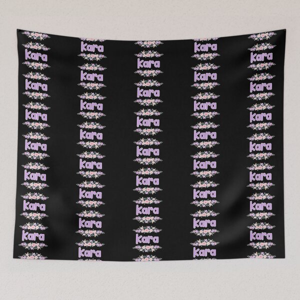 Item preview, Purple Flower Kara Name Label (Black) designed and sold by NormadWorld.