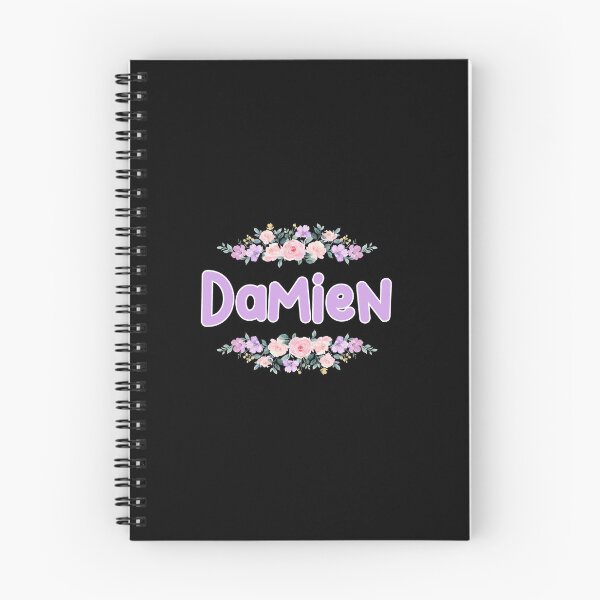 Item preview, Purple Flower Damien Name Label (Black) designed and sold by NormadWorld.