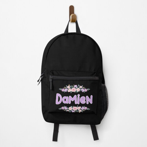 Item preview, Purple Flower Damien Name Label (Black) designed and sold by NormadWorld.