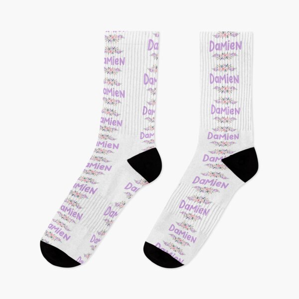 Item preview, Purple Flower Damien Name Label designed and sold by NormadWorld.