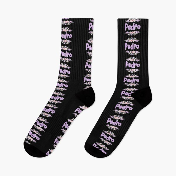 Item preview, Purple Flower Pedro Name Label (Black) designed and sold by NormadWorld.