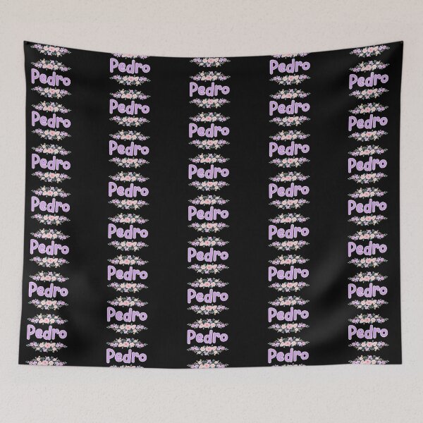 Item preview, Purple Flower Pedro Name Label (Black) designed and sold by NormadWorld.