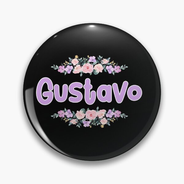 Item preview, Purple Flower Gustavo Name Label (Black) designed and sold by NormadWorld.