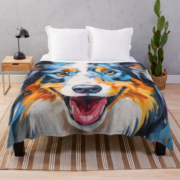 Item preview, Cute australian shepherd dog breed painting, aussie shepard designed and sold by NBSStore.