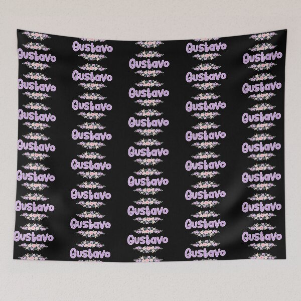 Item preview, Purple Flower Gustavo Name Label (Black) designed and sold by NormadWorld.