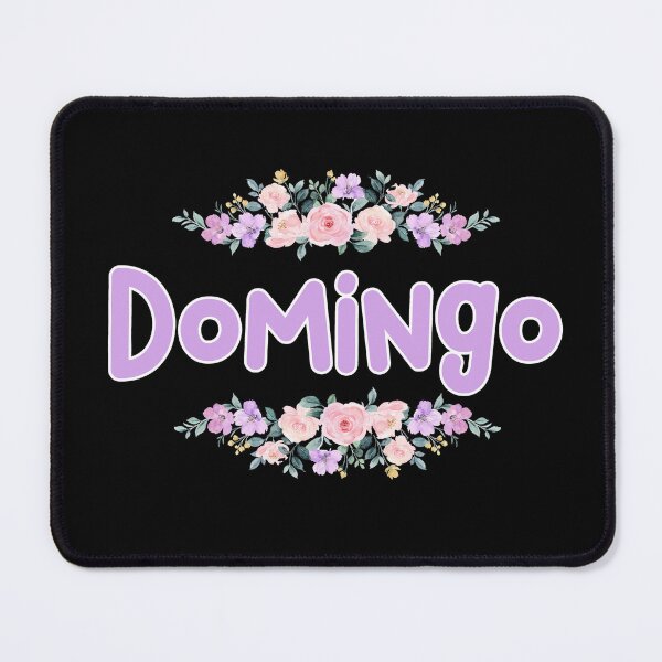 Item preview, Purple Flower Domingo Name Label (Black) designed and sold by NormadWorld.