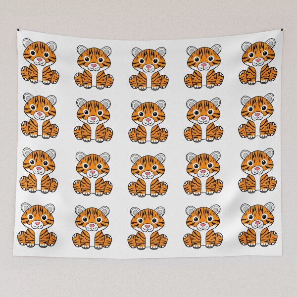 Item preview, cute orange baby tiger designed and sold by GodsOfArt.