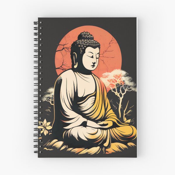 Item preview, Meditating Buddha against black background designed and sold by randrdesign.