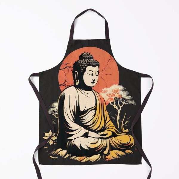 Item preview, Meditating Buddha against black background designed and sold by randrdesign.